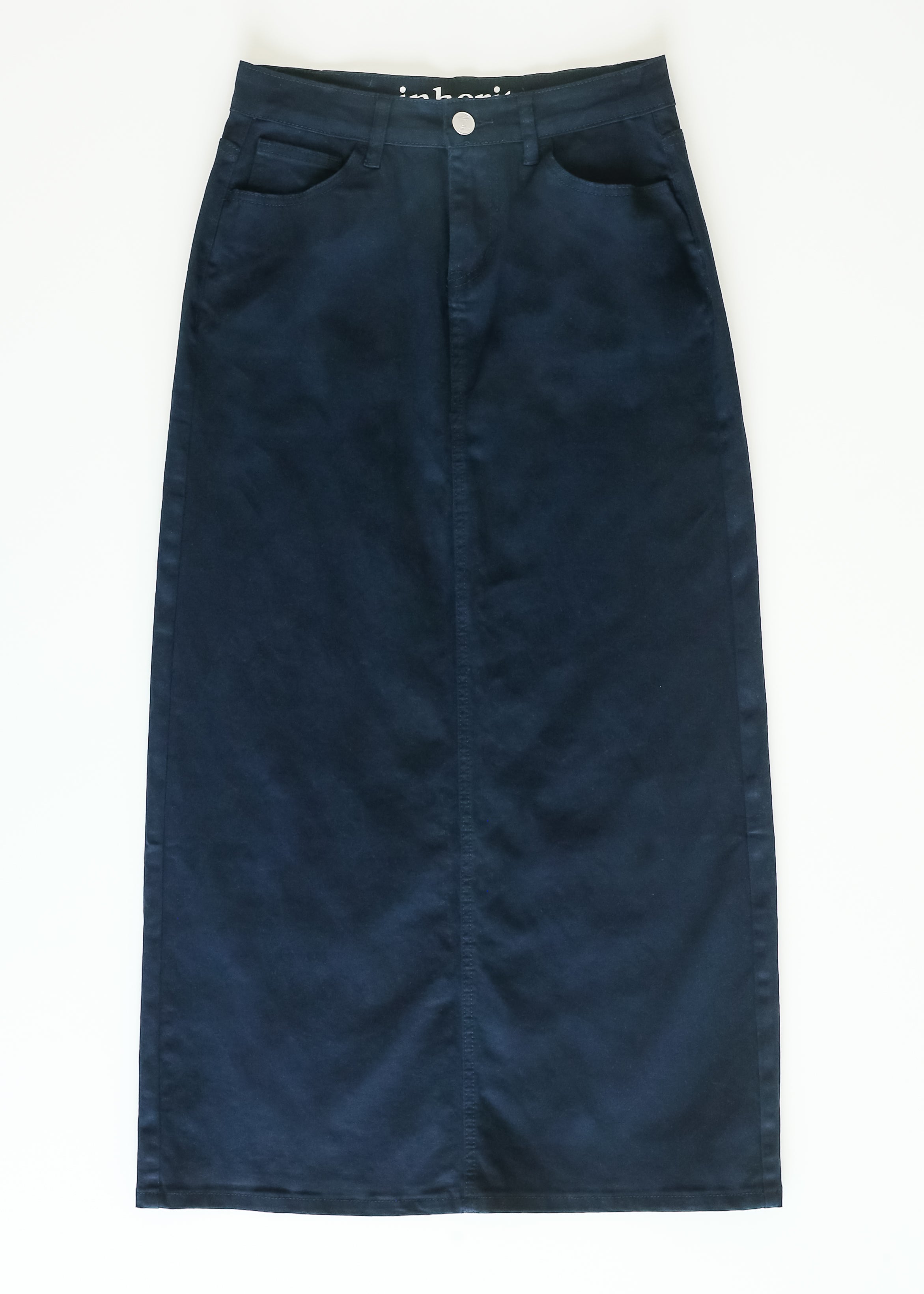 Stella Navy Maxi Denim Skirt | Includes Plus Size