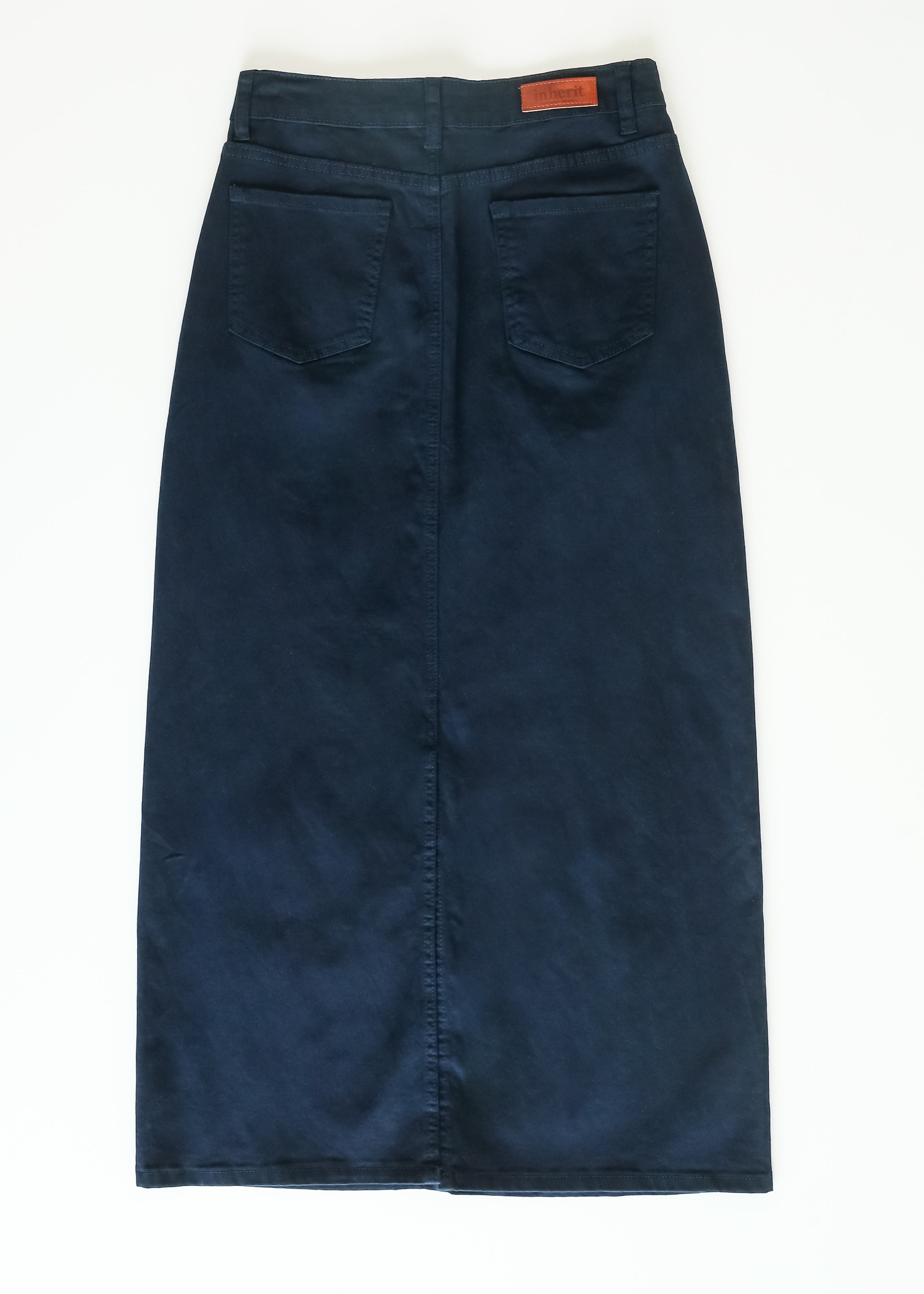 Stella Navy Maxi Denim Skirt | Includes Plus Size