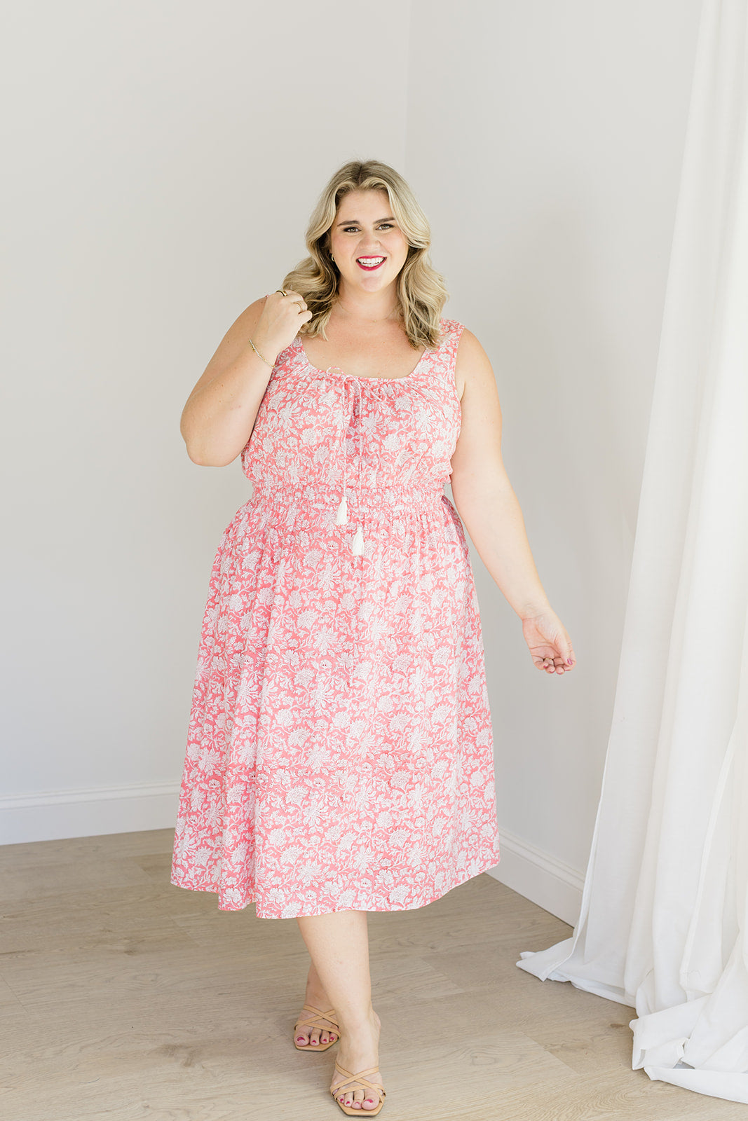 The Kiley Tank Dress In Watermelon Sorbet | Includes Plus Size