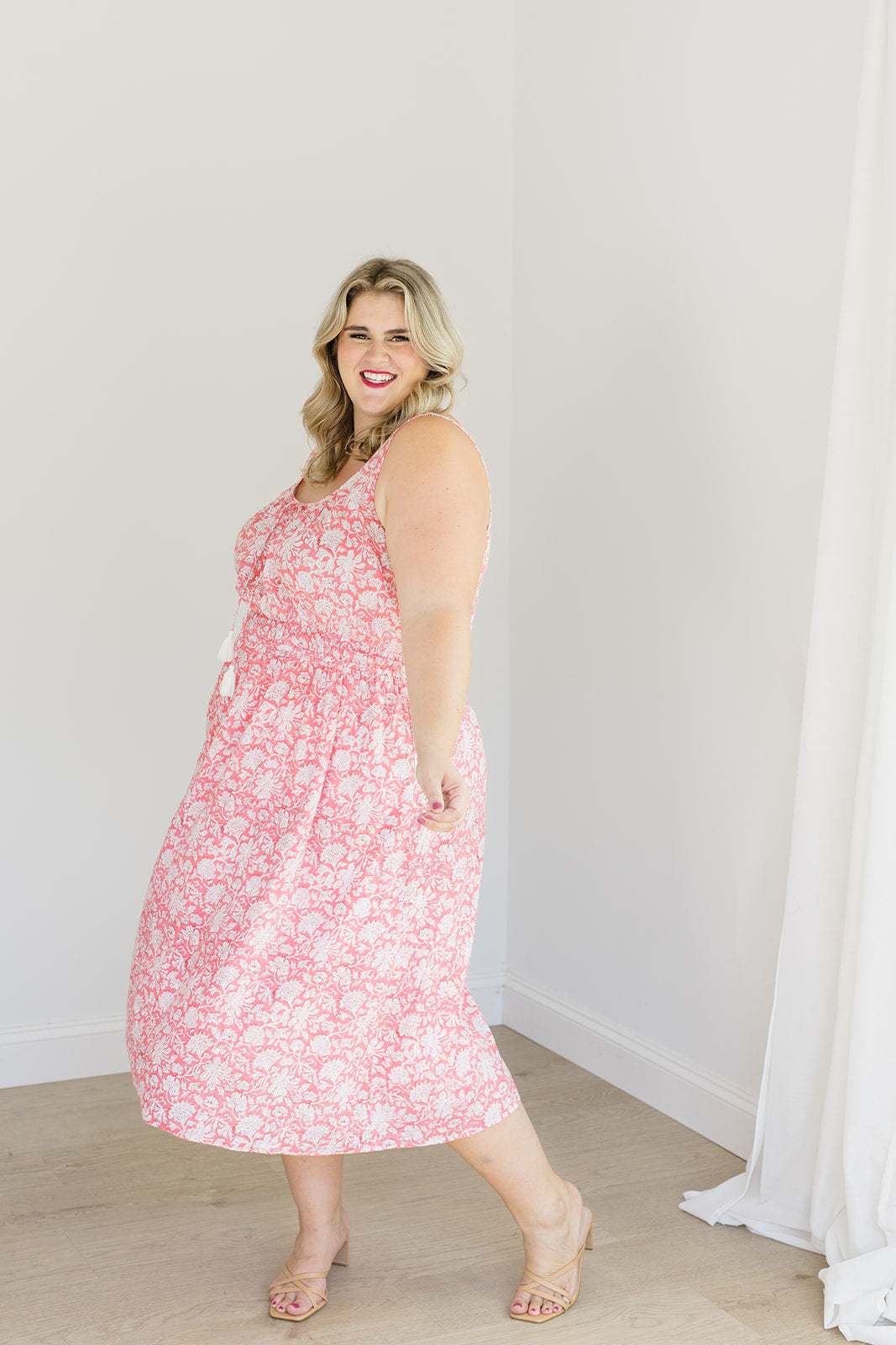 The Kiley Tank Dress In Watermelon Sorbet | Includes Plus Size