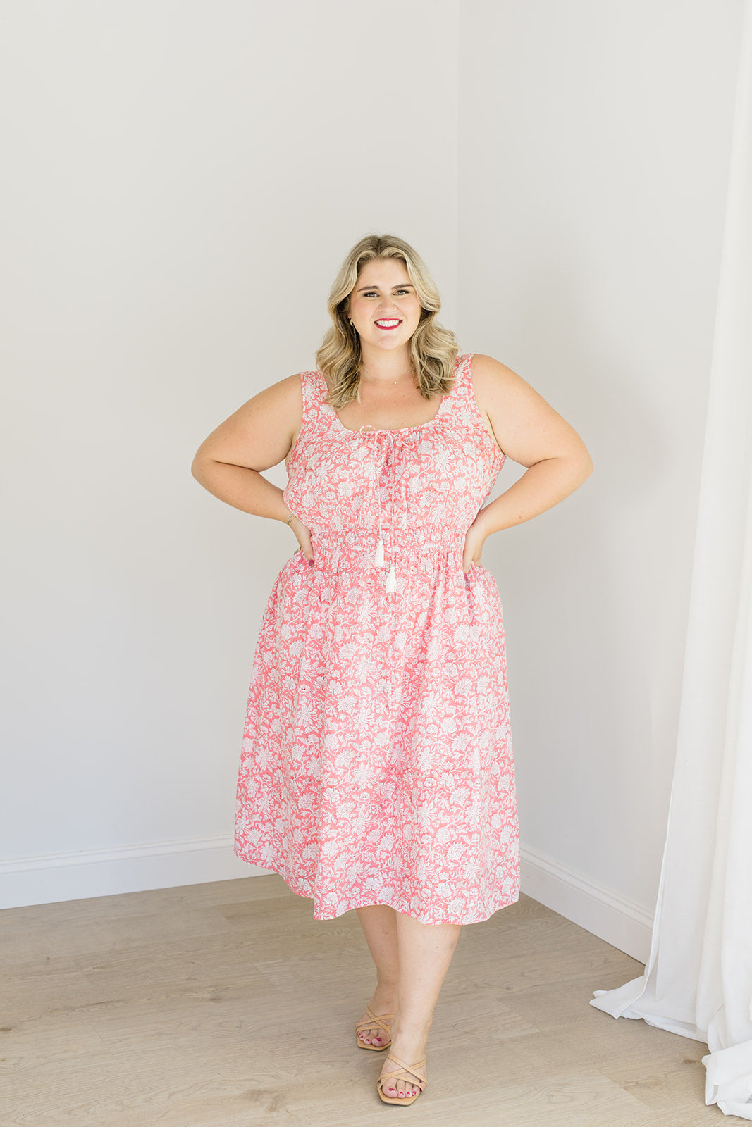 The Kiley Tank Dress In Watermelon Sorbet | Includes Plus Size