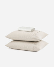 Coastal Cotton Mist Fitted Sheet Set