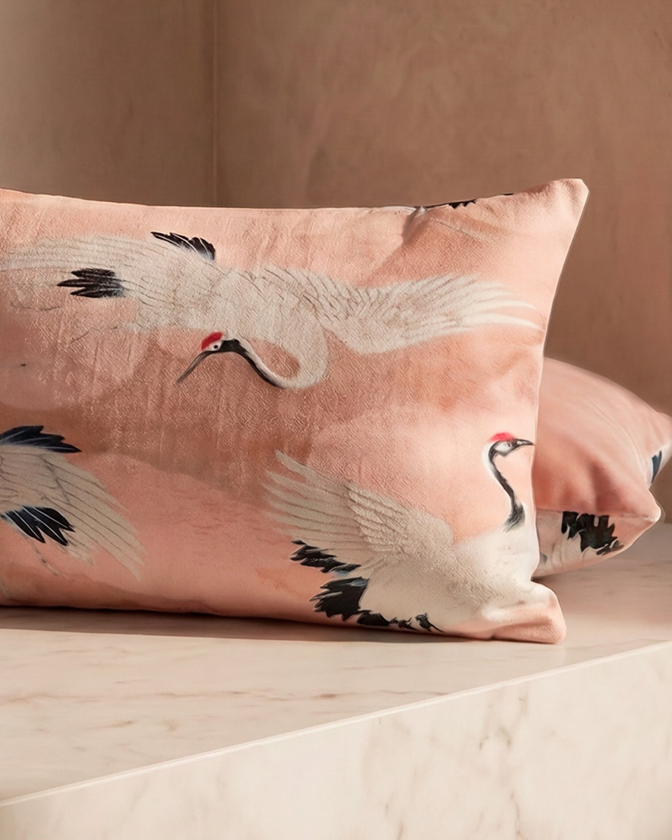 Crane In The Clouds Small Lumbar Pillow