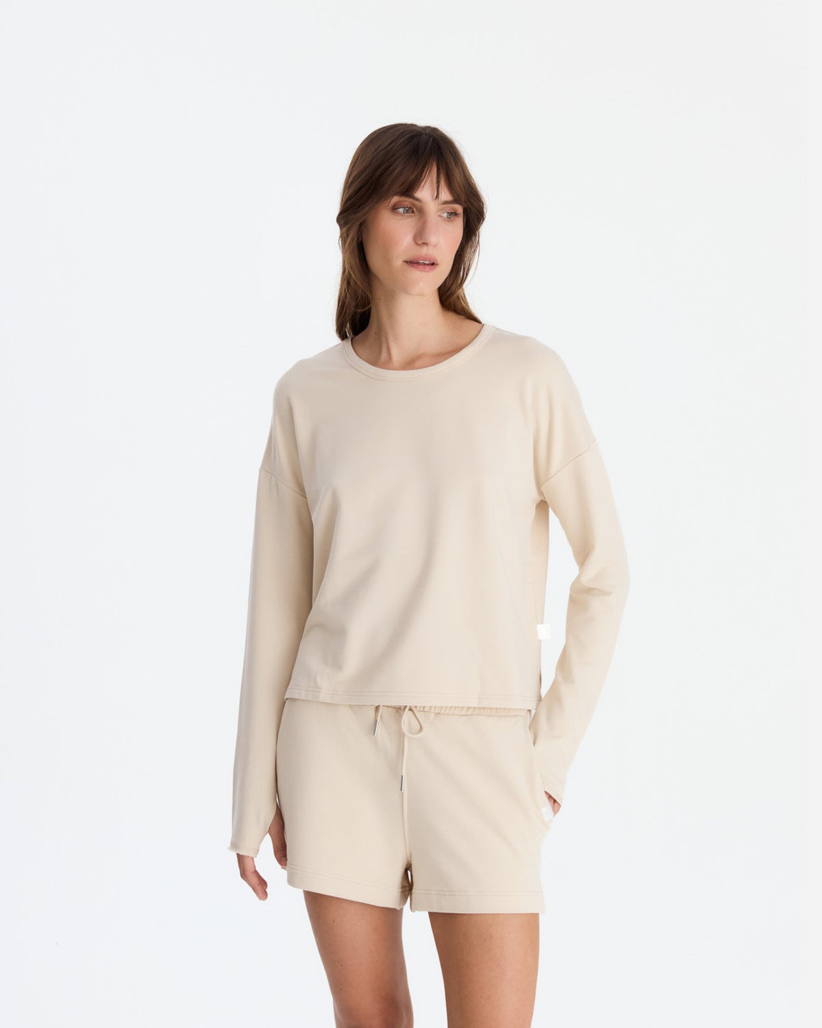 Light French Terry Long-sleeved Top