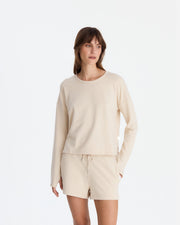 Light French Terry Long-sleeved Top