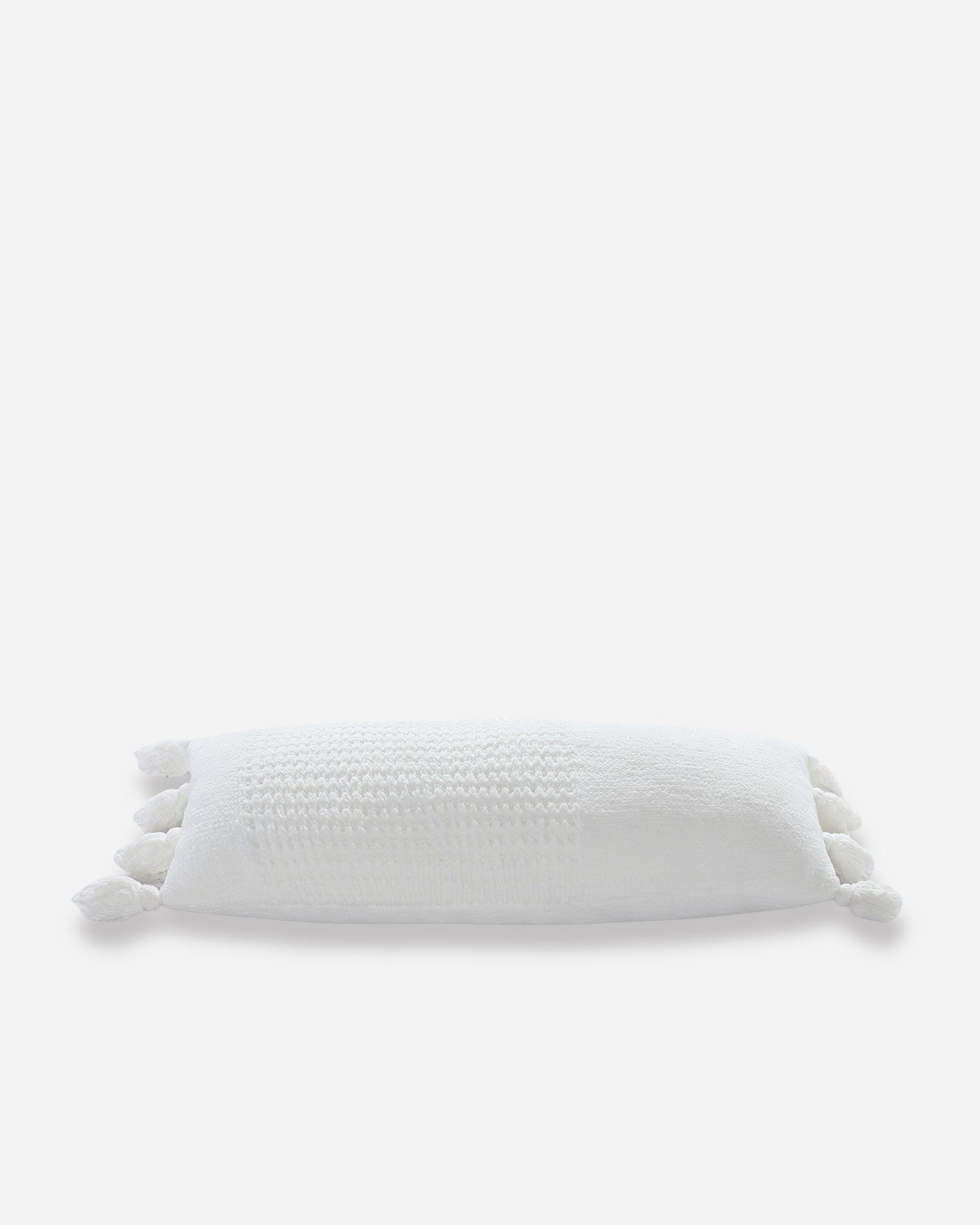 Braided Pom Pom Lumbar Pillow