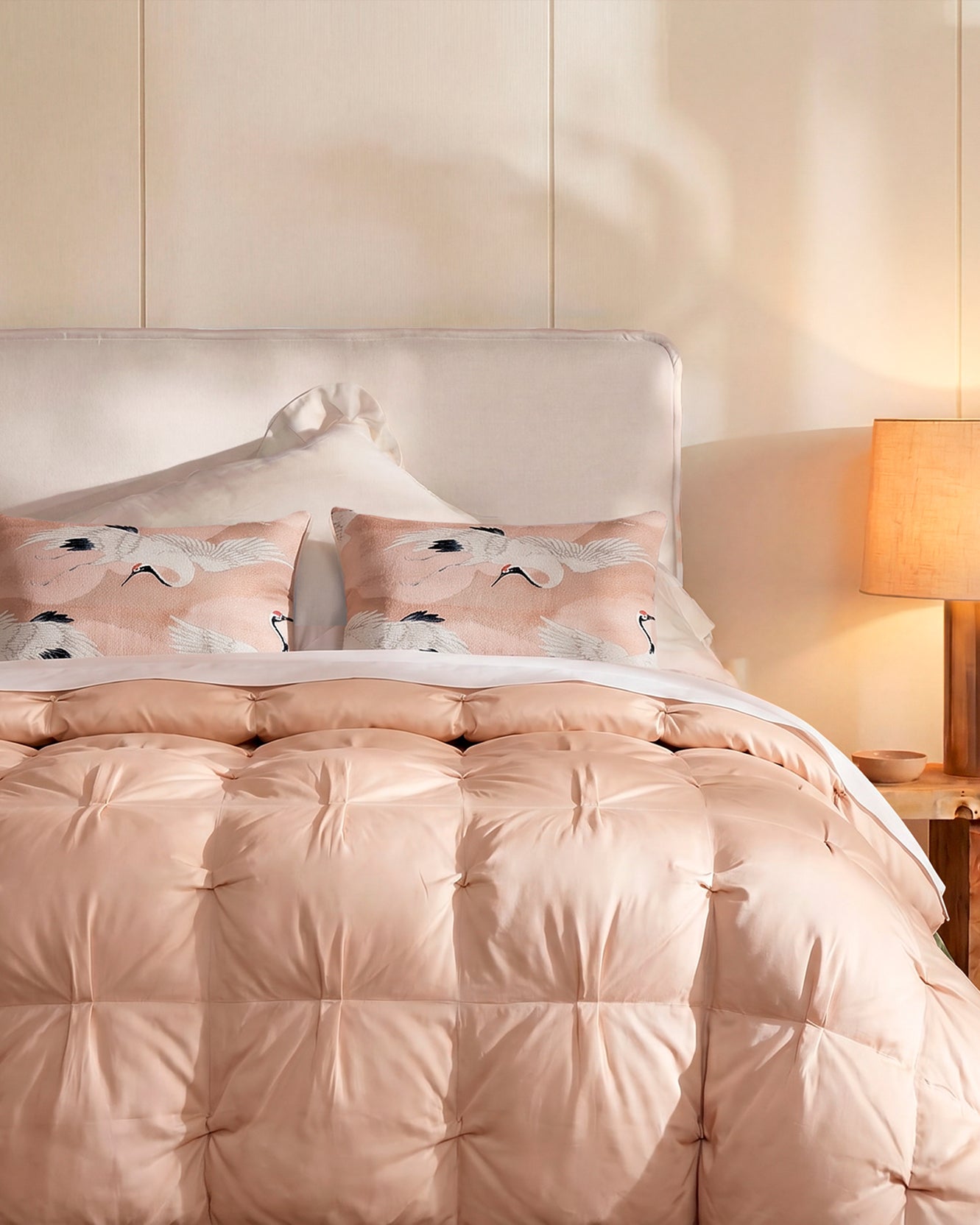 Crane In The Clouds Small Lumbar Pillow