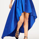 B. Darlin Women's Above the Knee Hi Lo Formal Dress Blue Size 7/8
