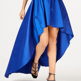 B Darlin Women's Hi Low V Neck Formal Dress  Blue Size 44989