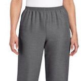 Alfred Dunner Women's Classics Pull on Straight Leg Pants Gray Size 18
