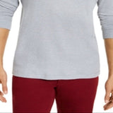 Club Room Men's Henley Shirt Gray Size Large
