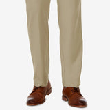 Haggar Men's Cool 18 Pro Stretch Straight Fit Flat Front Dress Pants Beige Size 36X32