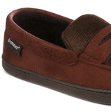Isotoner Men's Houndstooth Jasper Moccasin Slippers Brown Size 11