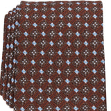 Perry Ellis Men's Selby Neat Tie Brown Regular