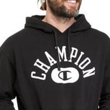 Champion Men's Arch Logo Vintage Varsity Hoodie Sweatshirt Black Size XX-Large