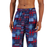 Club Room Men's Plaid Flannel Pajama Pants Blue  Size X-Large