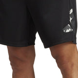 adidas Men's Train Essentials Seasonal Camo Filled Logo Training Shorts Black Size X-Large