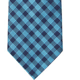 Tommy Hilfiger Men's Willard Gingham Tie Blue Size Regular