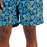 Club Room Men's Tropical Seahorse Swim Trunks  Blue Size Large