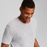 And Now This Men's Ribbed Pocket Knit Short Sleeve Shirt Gray Size XX-Large