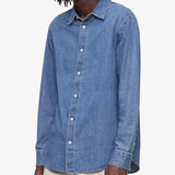 Calvin Klein Men's Vintage Denim Shirt Blue Size X-Large