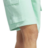 adidas Men's Essentials Fleece Cargo Shorts Green Size Large