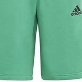 adidas Men's 3 Stripes 10 Fleece Shorts Green Size Small