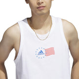adidas Men's American Flag Tank White Size XX-Large