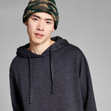And Now This Men's Pullover Fleece Hooded Sweatshirt Black Size Medium