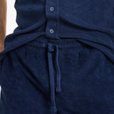 Sun + Stone Men's Towel French Terry Shorts Blue Size Small