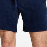 Sun + Stone Men's Towel French Terry Shorts Blue Size Small