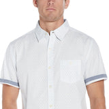 Weatherproof Vintage Men's Peached Poplin Short Sleeve Button Down Shirt White Size Small