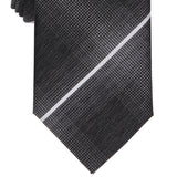 Alfani Men's Slim Plaid Tie Black  Size Regular