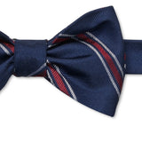 Tommy Hilfiger Men's Rumi Stripe Self-Tie Bow Blue Size Regular