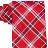 Tommy Hilfiger Men's Chicago Classic Plaid Tie Red Size Regular