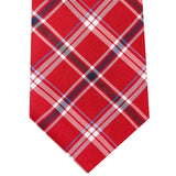 Tommy Hilfiger Men's Chicago Classic Plaid Tie Red Size Regular