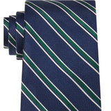 Tommy Hilfiger Men's Kingston Striped Tie Green Size Regular