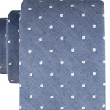 Tommy Hilfiger Men's Linen Dot Tie Blue Size Regular