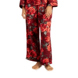 INC International Concepts Women's Satin Pajama & Headband 3Pc Set Red Size Large