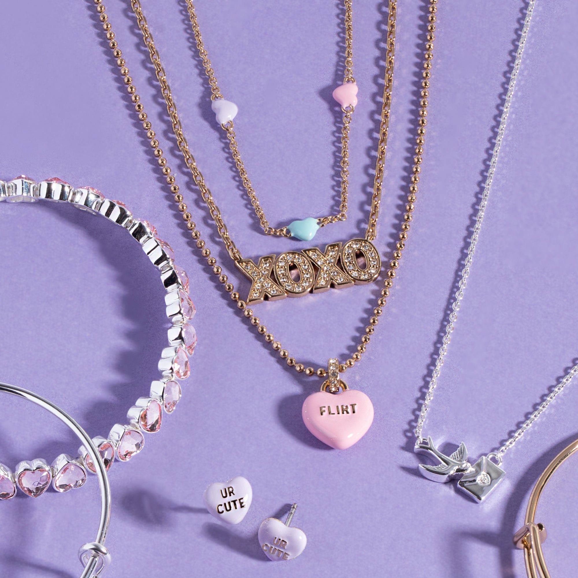 Sweethearts® Triple-strand Charm Necklace