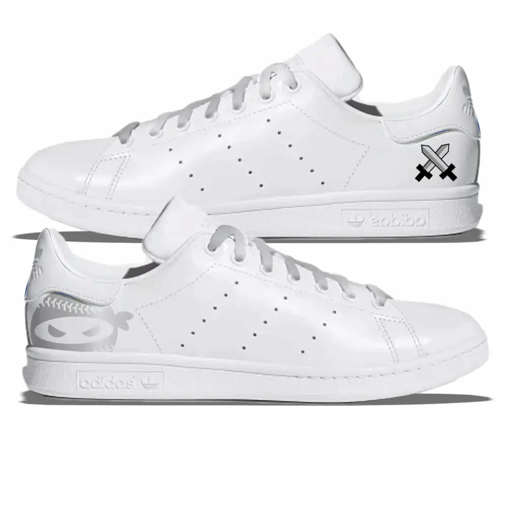 "Swords Pitching Ninja" Adidas Stan Smith Custom Casual Shoes