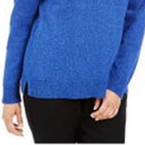Karen Scott Women's Plus Size Marled Cotton Shawl-Collar Sweater Blue Size 2X