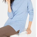 Karen Scott Women's Mock-Neck Shimmer Sweater Navy Size Medium