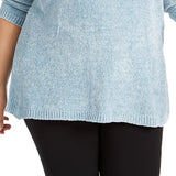 Karen Scott Women's Plus Size Boat-Neck Chenille Sweater Blue Size 3X