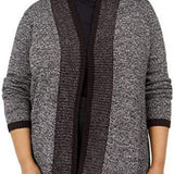 Karen Scott Women's Plus Tipped Cardigan Sweater Black Size 2X