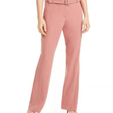 Alfani Women's Belted Straight Leg Pants Medium Pink Size 4