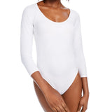 Bar III Women's Scoop Neckline Bodysuit White Size Small