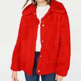 Jou Jou Junior's Faux Fur Jacket Red Size Medium