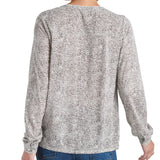 Lucky Brand Women's Cotton Animal-Print Peasant Top White Size Extra Large