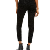 Rewash Junior's Velvet Leopard Jeans Black Size 3